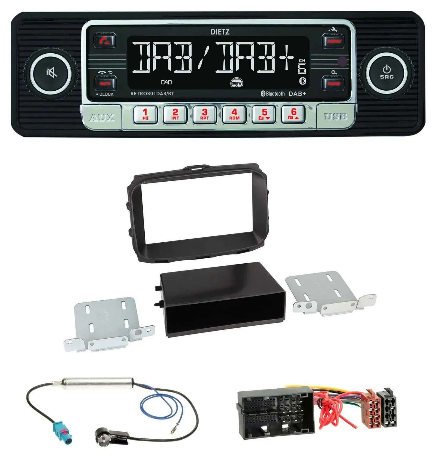 Dietz USB DAB MP3 Bluetooth Autoradio für Alfa Romeo Giulietta 940 Facelift ab 1