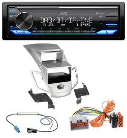 JVC Bluetooth DAB USB MP3 Autoradio für Ford Fiesta Display 08-10 silber