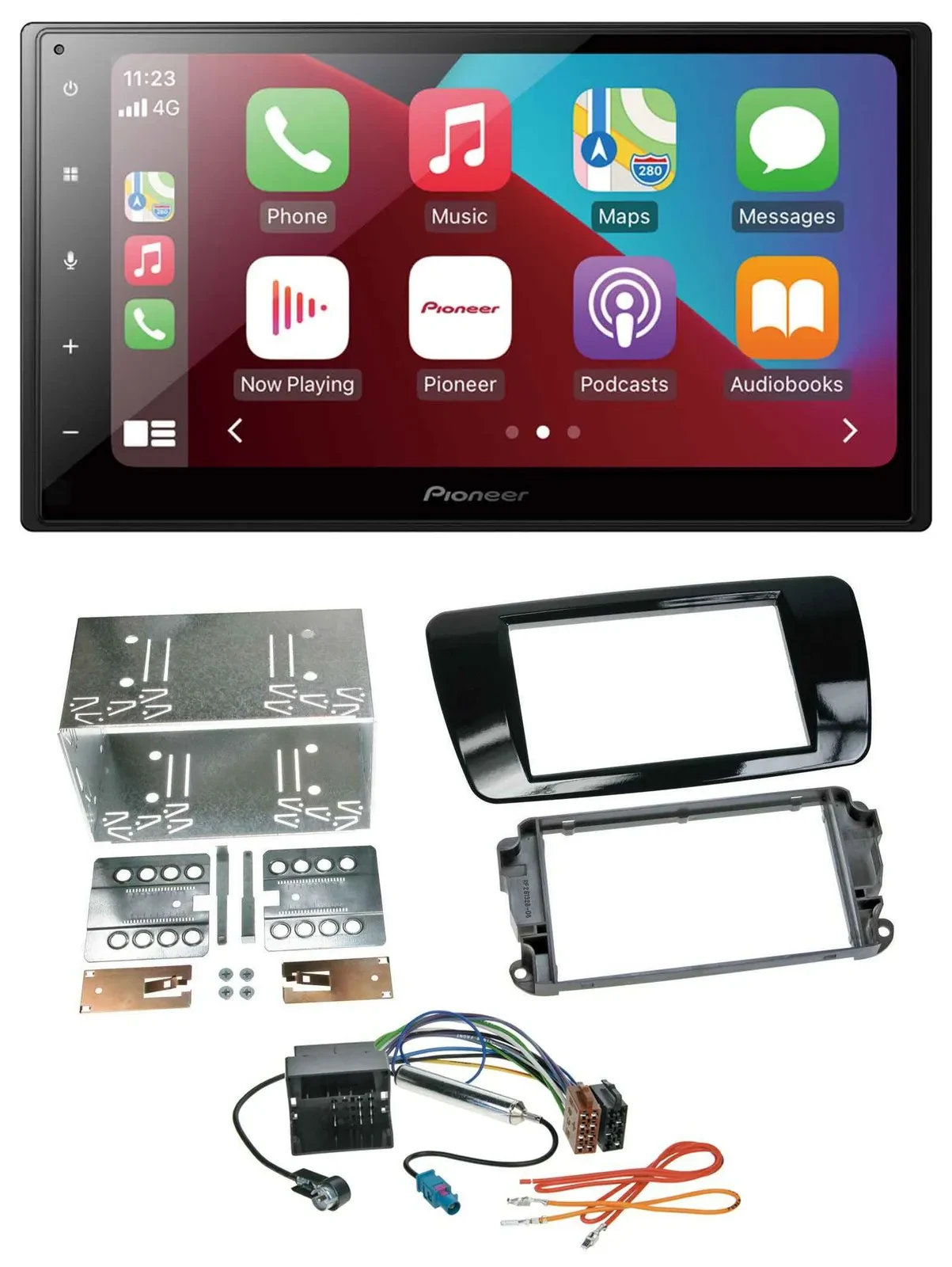 Pioneer USB MP3 DAB 2DIN Bluetooth Autoradio für Seat Ibiza ab 08 Klavierlack-sc