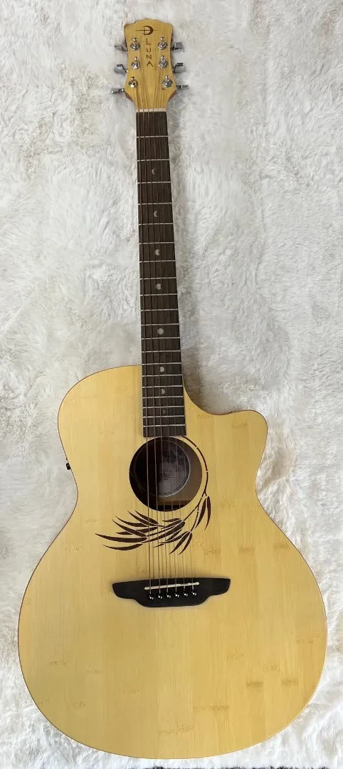 Luna Guitars Luna WL Bamboo Grand Auditorium Satin Finish Acoustic/Electric Guitar