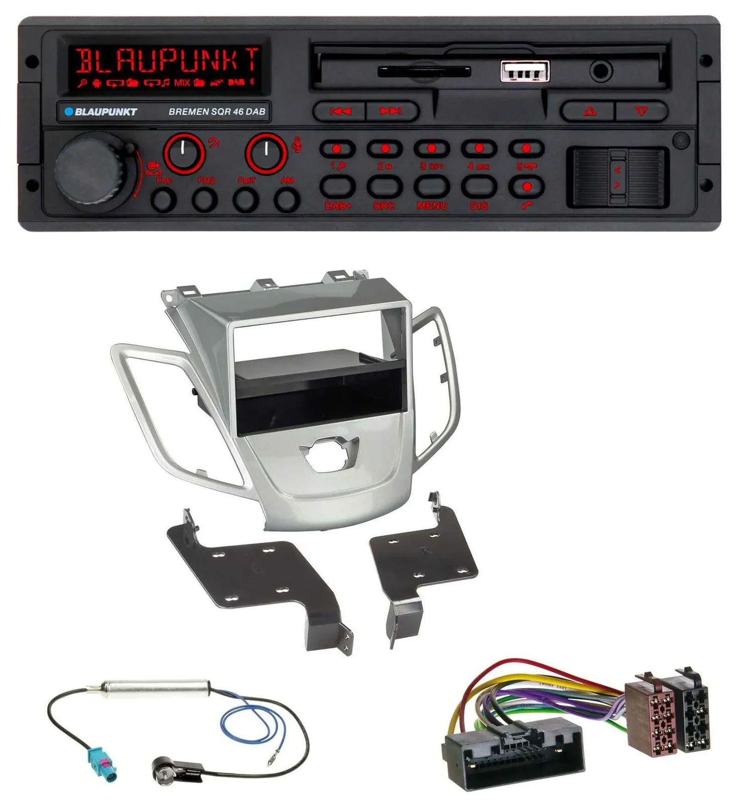Blaupunkt SD MP3 USB Bluetooth DAB Autoradio für Ford Fiesta JA8 10-17 ohne Disp