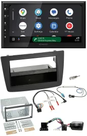 Kenwood DAB Bluetooth USB Lenkrad 2DIN Autoradio für Alfa Romeo Mito 08-14 schwa