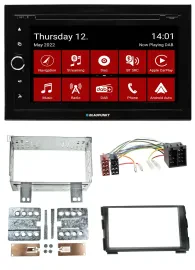 Автомагнитола для Kia Ceed 2009–2012, proCeed 2011 Blaupunkt 2-DIN, MP3, DVD, Bluetooth, DAB, USB
