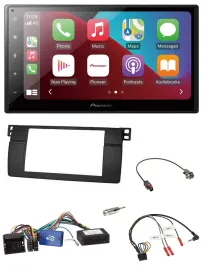 Pioneer USB Lenkrad DAB 2DIN Bluetooth Autoradio für BMW 3er 2002-2006 E46 schwa