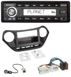 Continental USB 1DIN AUX DAB MP3 Autoradio für Hyundai i10 (ab 2013)