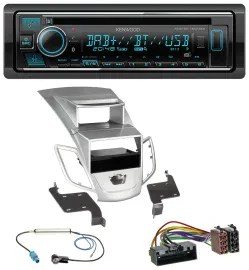Kenwood MP3 Bluetooth DAB USB CD Autoradio für Ford Fiesta Display 10-17 silber