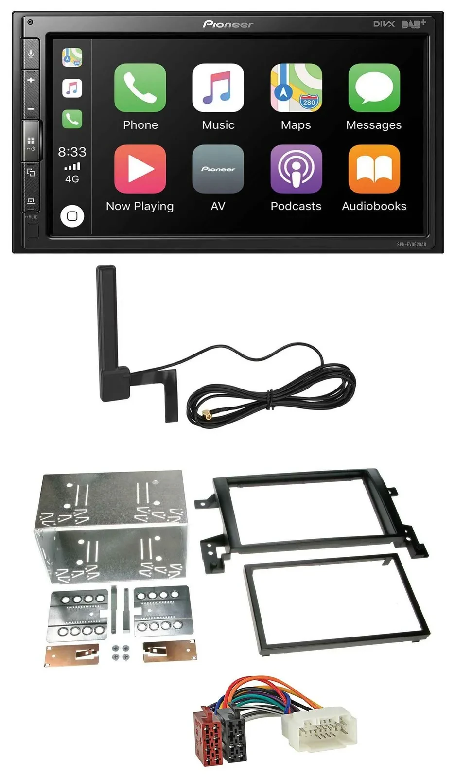 Pioneer USB 2DIN Bluetooth DAB MP3 Autoradio für Suzuki Grand Vitara ab 2005