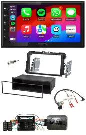 Kenwood Lenkrad USB DAB 2DIN Bluetooth Autoradio für Opel Vivaro 2011-2015