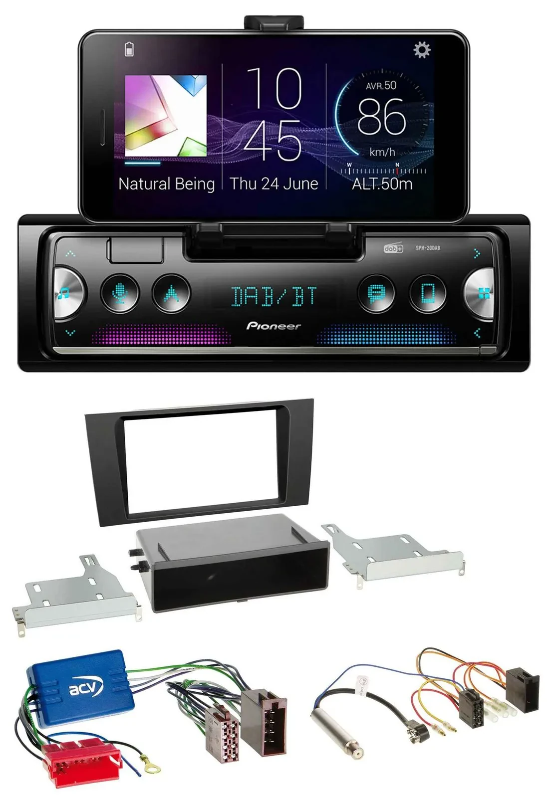 Pioneer USB MP3 Bluetooth DAB Autoradio für Audi A4 B5 99-01 Symphony Aktivsyste