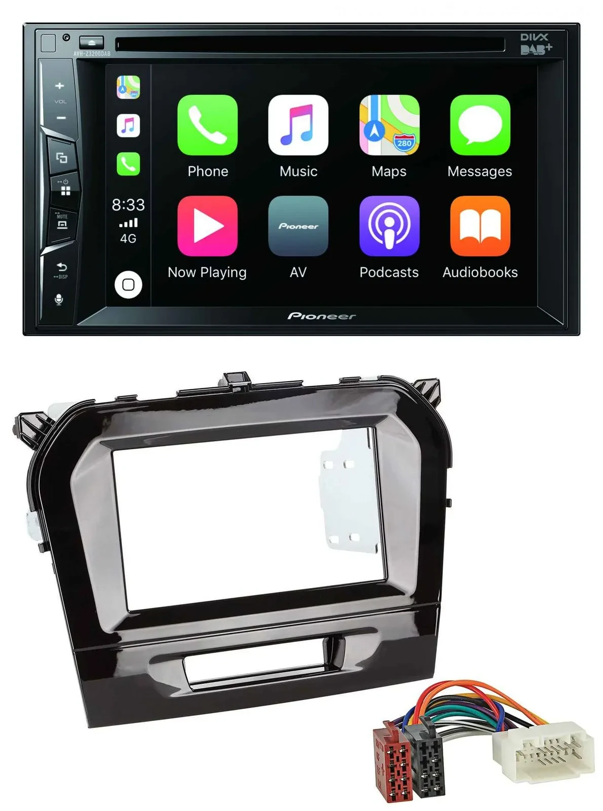 Pioneer MP3 USB DVD Bluetooth DAB 2DIN Autoradio für Suzuki Vitara (ab 2015)