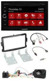 Автомагнитола Blaupunkt 2DIN, Bluetooth, USB, DAB, TMC, навигация, для Dacia (с 2012), черный глянец