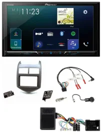 Автомагнитола Pioneer 2 DIN, Bluetooth, USB, DAB, для Chevrolet Aveo (с 2011), цвет темный