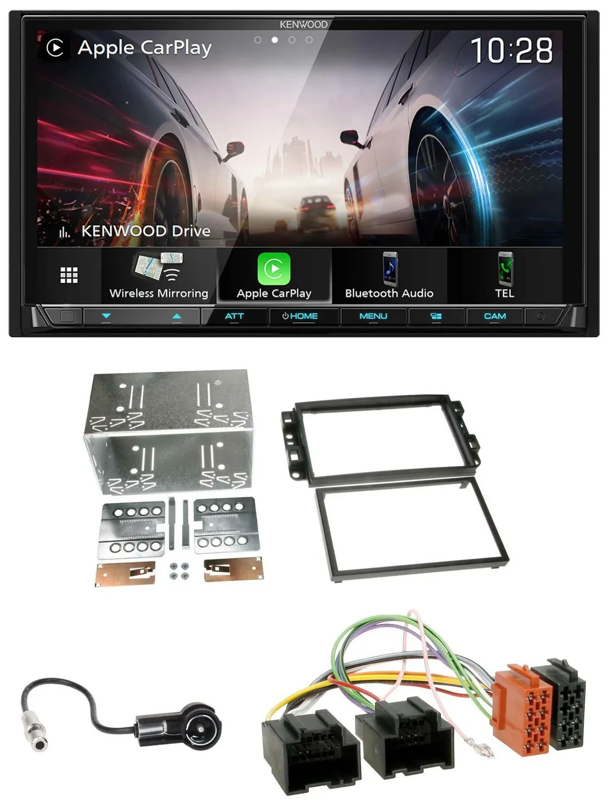 Kenwood MP3 2DIN USB DAB Bluetooth Autoradio für Chevrolet Aveo Epica Captiva 06