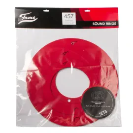 FRSS-R F-Ring Tom Set Rot, Drumfelle Dämpfungsringe, 5 Größen, Vintage-Sound
