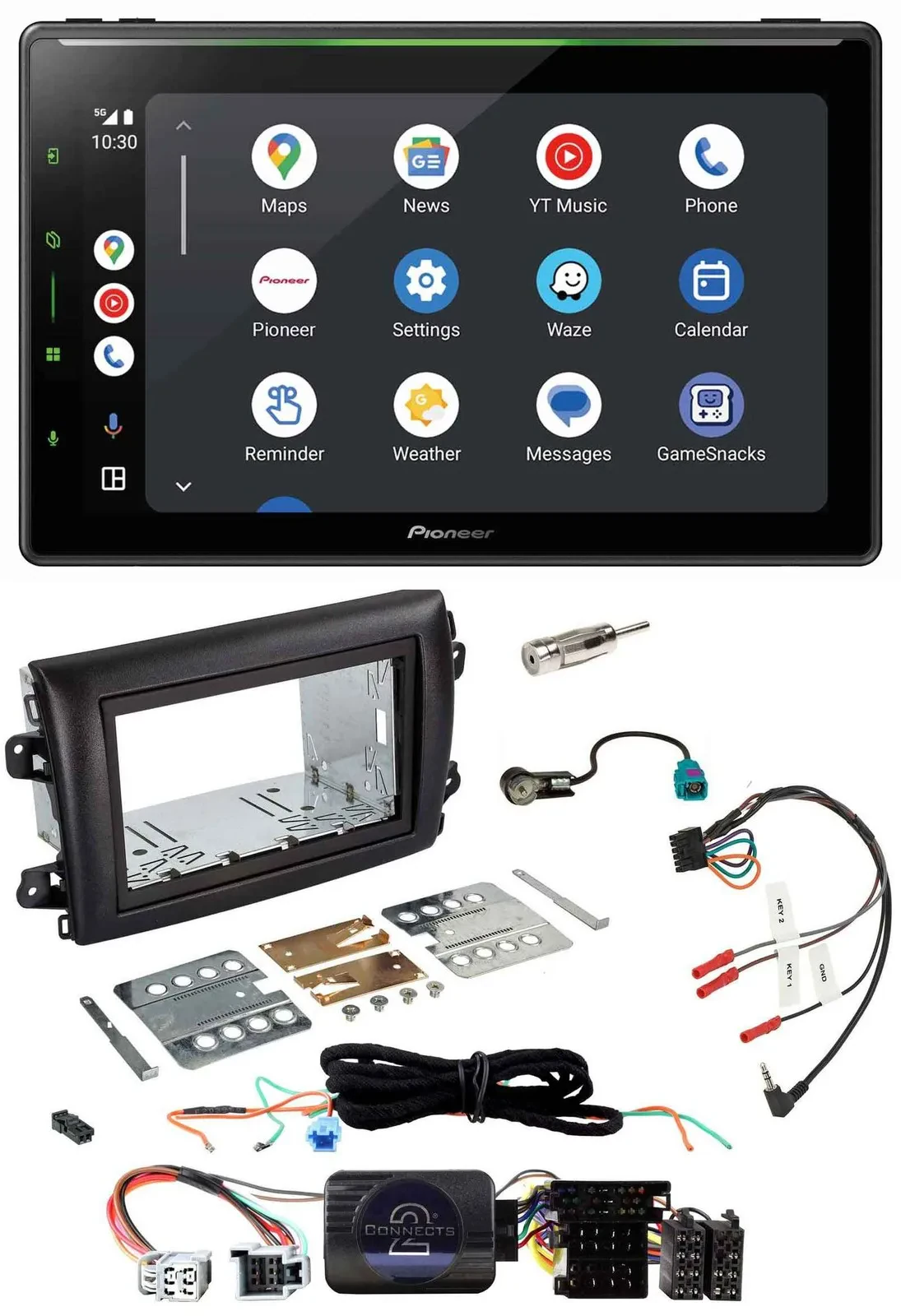 Pioneer 2DIN Lenkrad USB Bluetooth DAB Autoradio für Fiat Ducato Serie 8 ab 2021