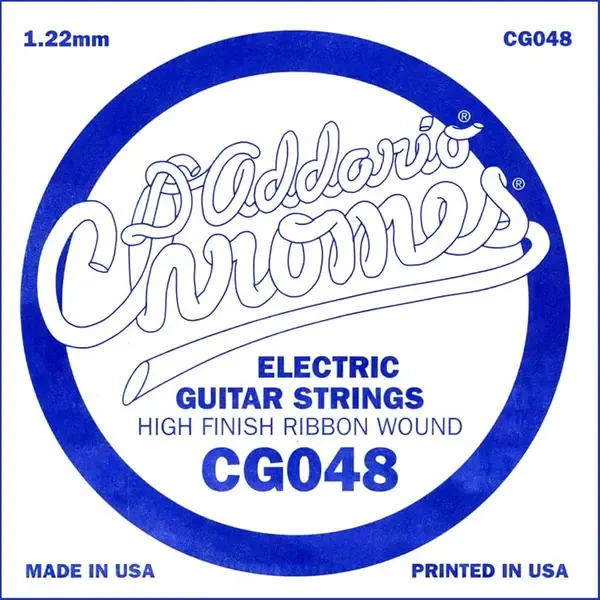 Струна одиночная D'Addario CG048 Chromes Flat Wound 048