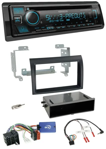 Kenwood Bluetooth USB CD Lenkrad DAB Autoradio für Fiat Ducato 08-11 schwarz Pro