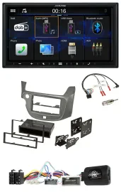 Автомагнитола Alpine 2DIN Bluetooth DAB USB для Honda Jazz (с 2014), серебристая