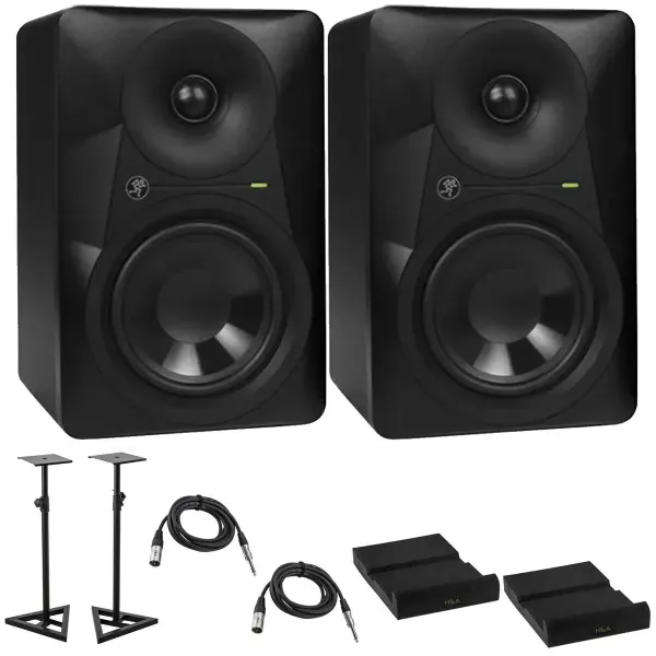 Mackie 2x MR524 5" Powered Studio Monitor with Accessories Kit #MR524 AK