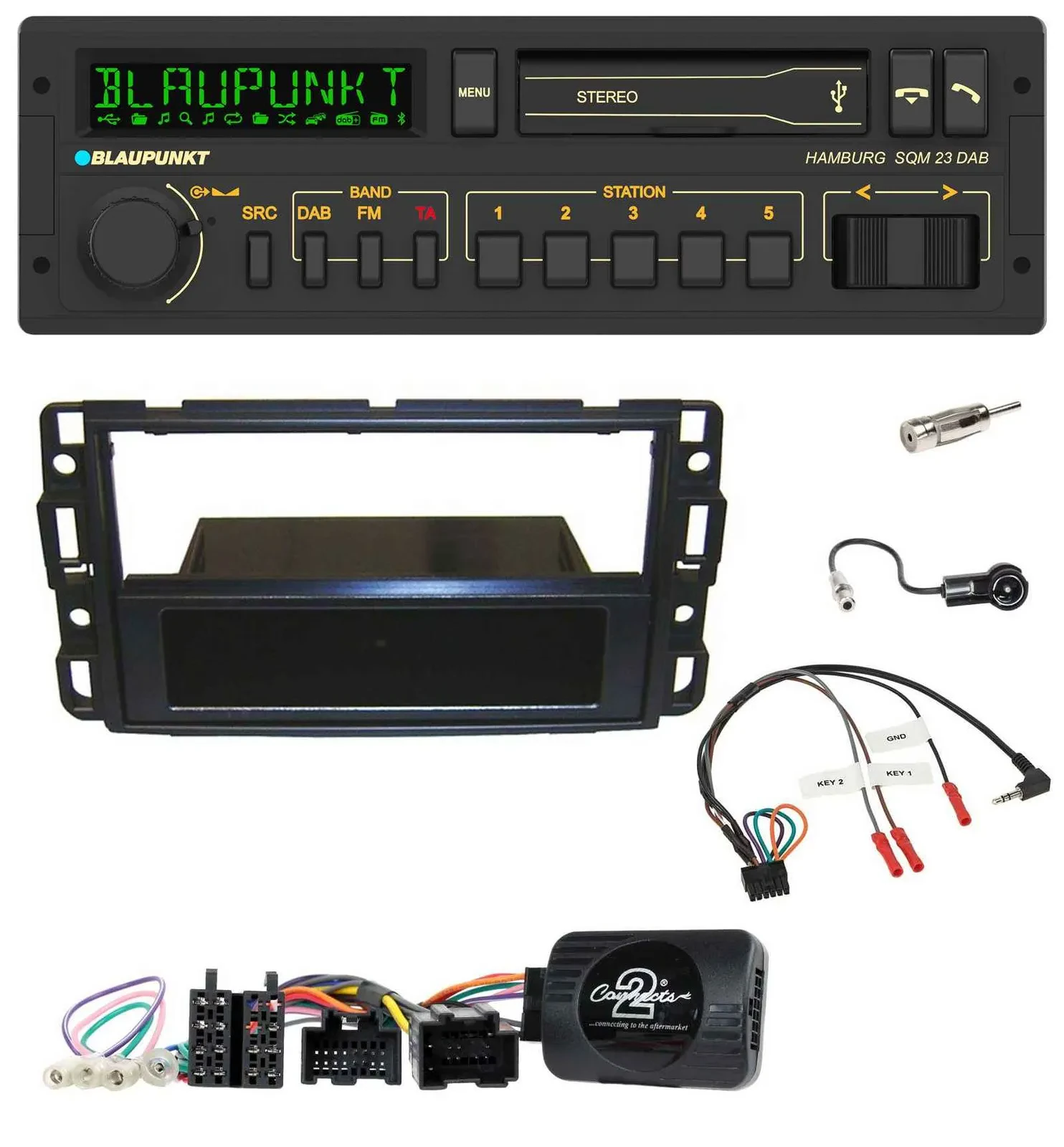 Blaupunkt USB DAB Bluetooth Lenkrad Autoradio für Cadillac BLS YSCF 2006-2010