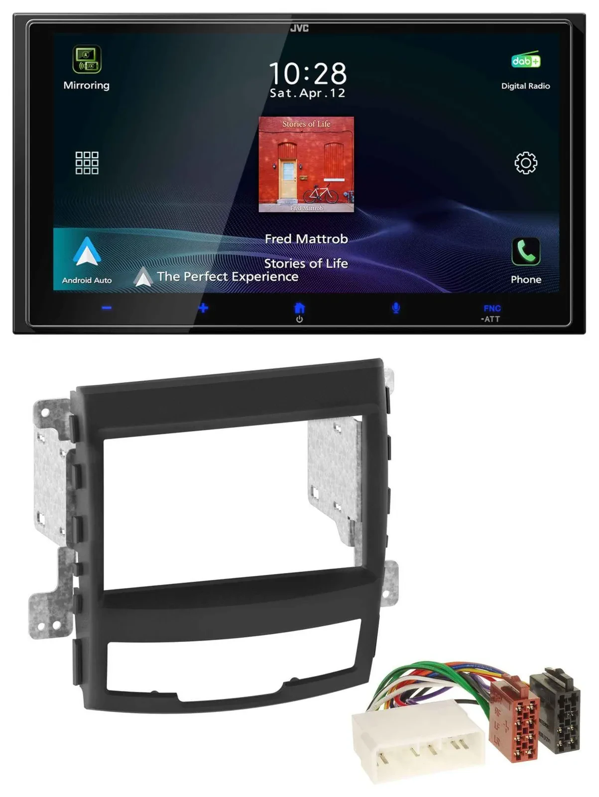 JVC USB Bluetooth 2DIN DAB MP3 Autoradio für SSangYong Korando 10-13