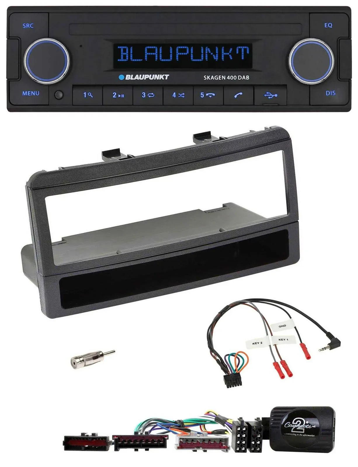 Blaupunkt DAB USB Bluetooth Lenkrad Autoradio für Ford Mondeo 00-02 schwarz Abla
