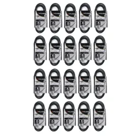 (20) ADJ ECCOM-6 Black 6FT IEC-Male-to-IEC-Female Power Link Cables