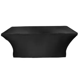 ProX X-ST4BL DJ Table Scrim, 4' Black Stretch Spandex Cover w Bag