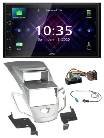 JVC DAB 2DIN MP3 Bluetooth USB Autoradio für Ford Fiesta 2010-17 Display silber