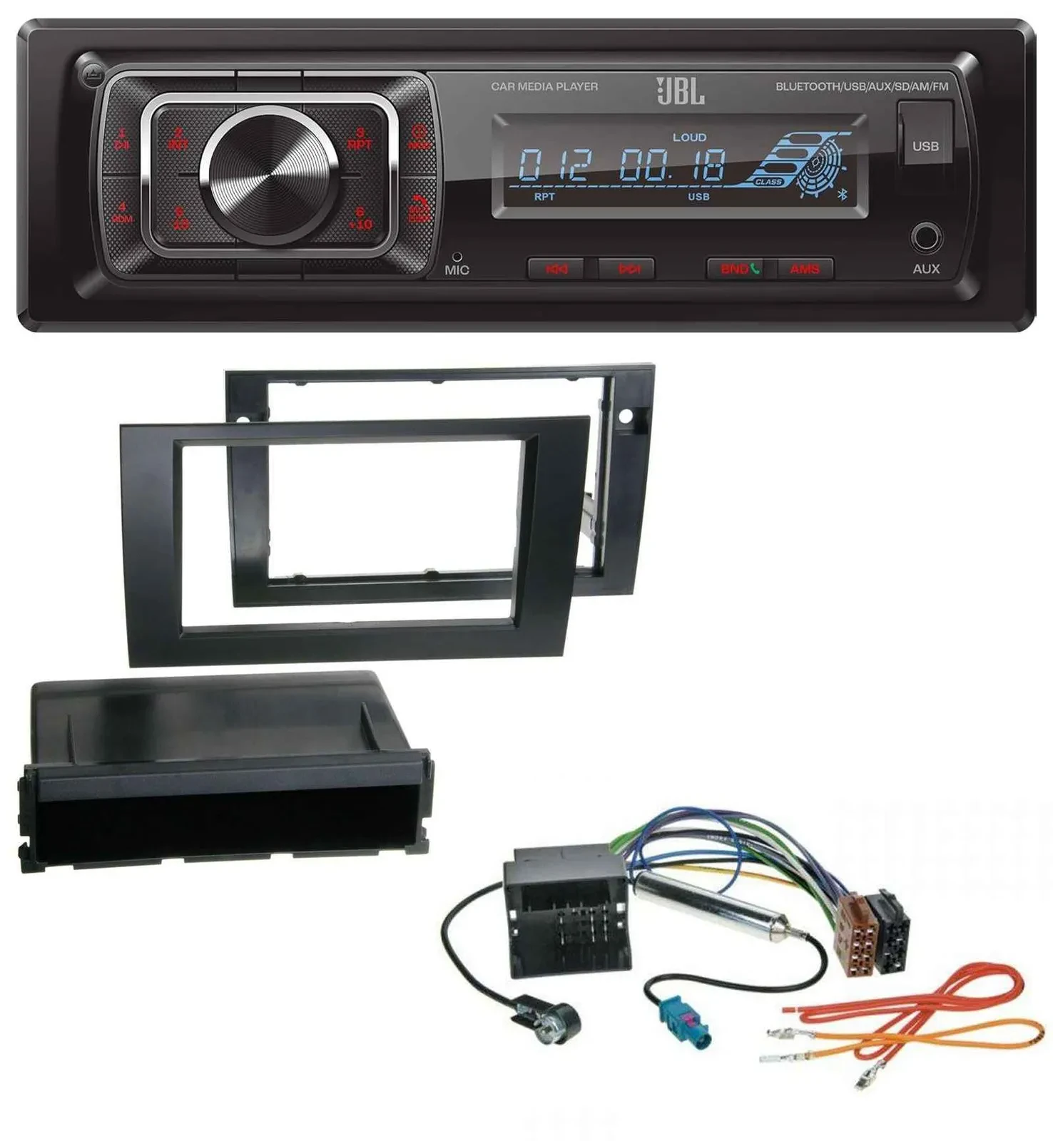 JBL SD AUX MP3 USB Bluetooth Autoradio für Audi A4 01-08 B6 B7 Symphony Quadlock