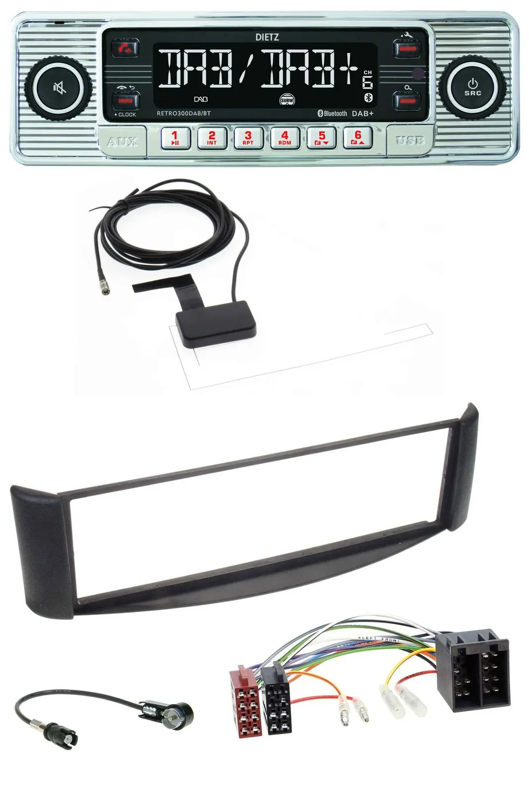 Dietz Bluetooth USB MP3 DAB Autoradio für Smart ForTwo (1998-2007)