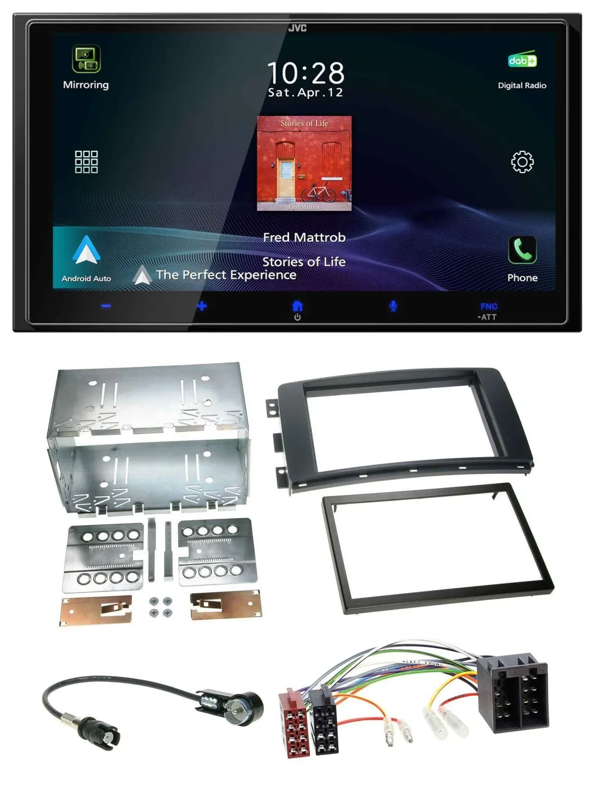JVC USB Bluetooth 2DIN DAB MP3 Autoradio für Smart ForFour 04-06 ForTwo 07-10 IS