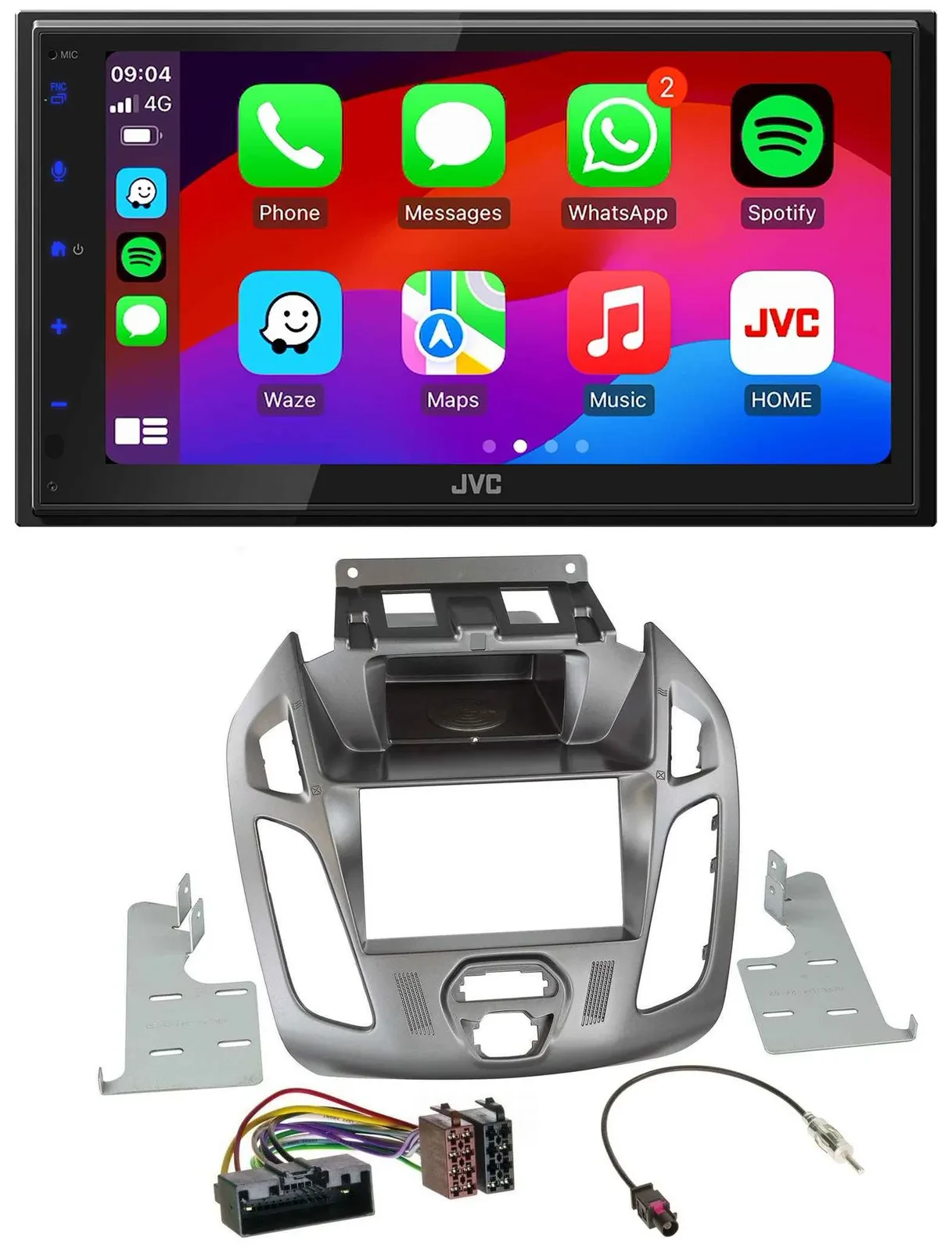 Автомагнитола для Ford Transit 2013–2018 JVC 2-DIN, Bluetooth, USB, MP3, DAB, без дисплея