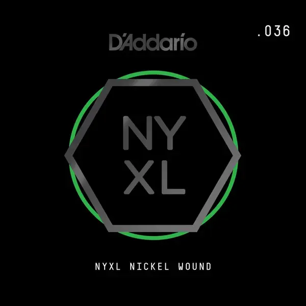 Струна одиночная D'Addario NYNW036 NYXL Nickel Wound Single 036