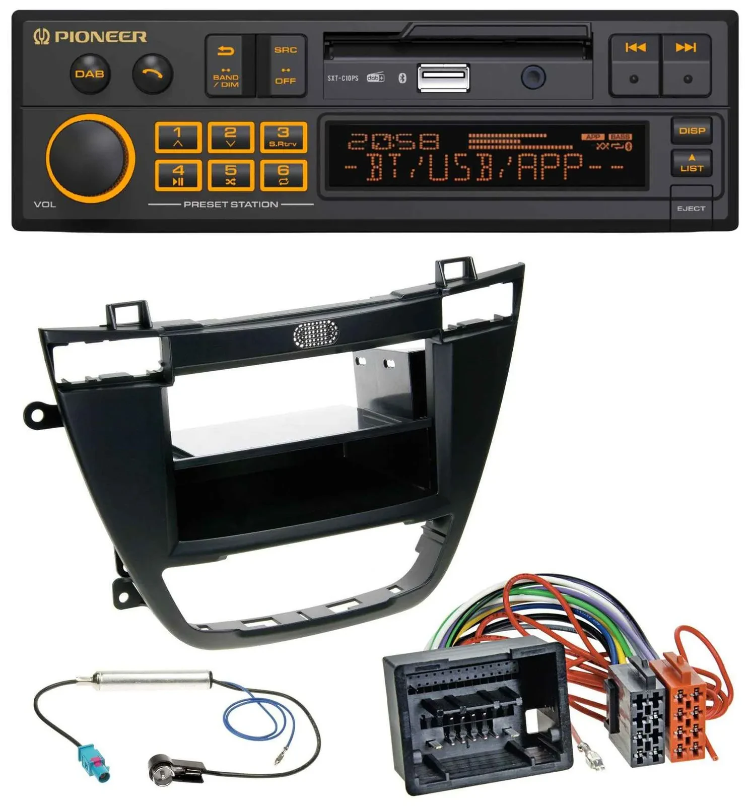 Pioneer DAB MP3 USB Bluetooth Autoradio für Opel Insignia 2008-2013 schwarz