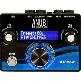 Педаль эффектов для электрогитары FoxGear Anubi Ambient Box Reverb Effects Pedal Black and Blue