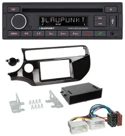 Blaupunkt USB DAB CD Bluetooth MP3 Autoradio für Kia Rio UB ab 2015 piano-schwar