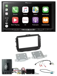 Автомагнитола Pioneer 2-DIN USB DAB DVD Bluetooth для Alfa Romeo Giulietta (с адаптером управления на руле)