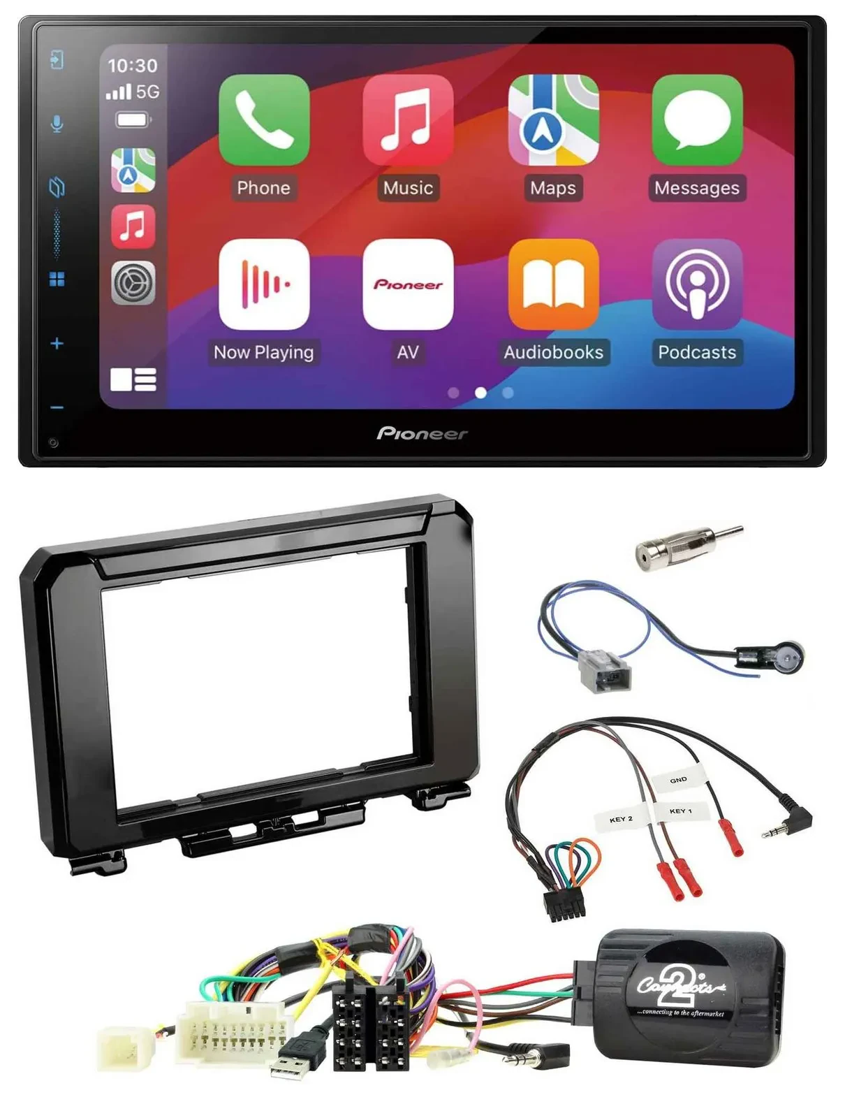 Pioneer DAB USB Lenkrad Bluetooth 2DIN Autoradio für Suzuki Jimmny GJ ab 2018