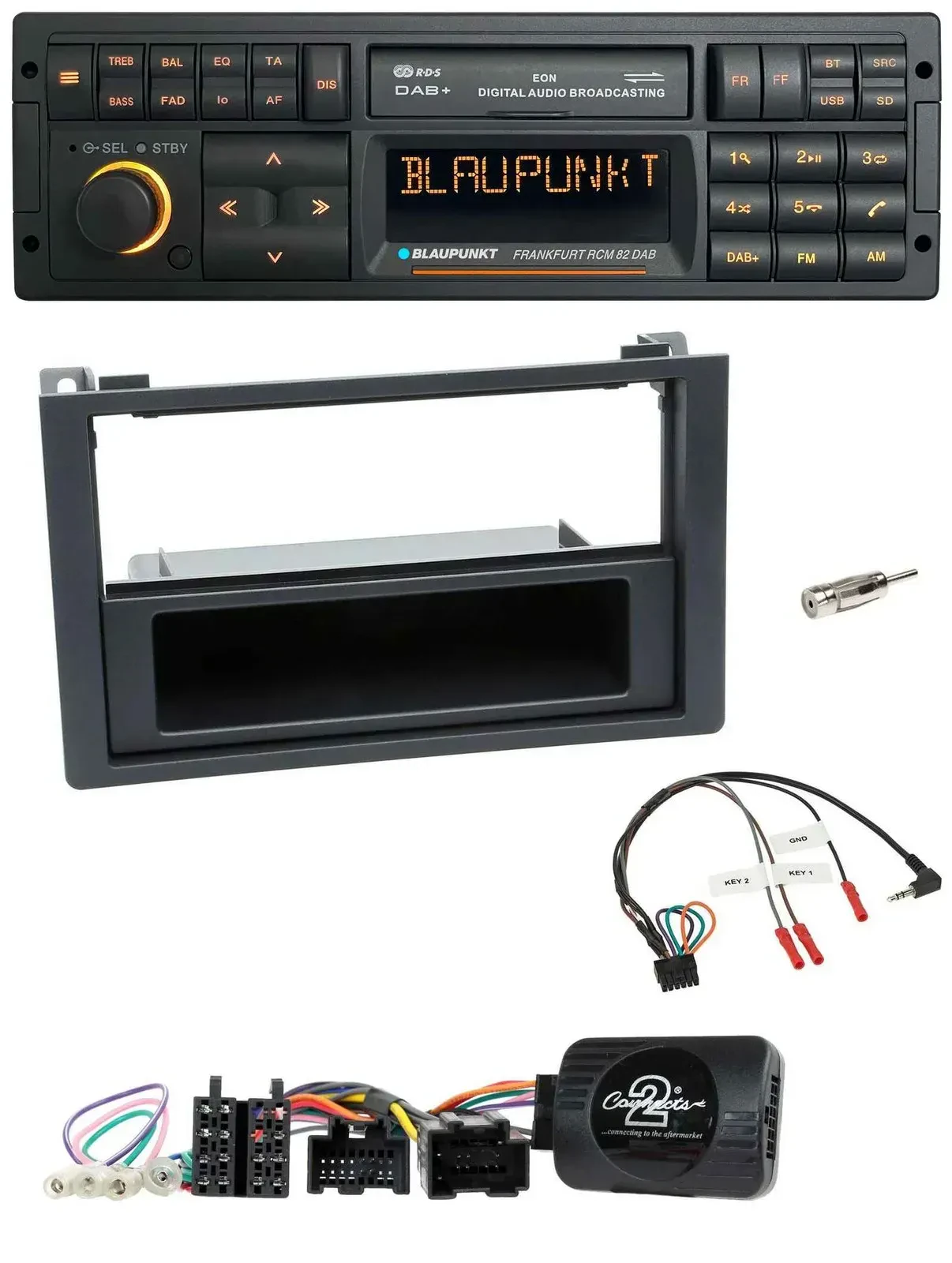 Blaupunkt USB DAB SD Lenkrad Bluetooth Autoradio für Saab 9.3 (ab 2008)