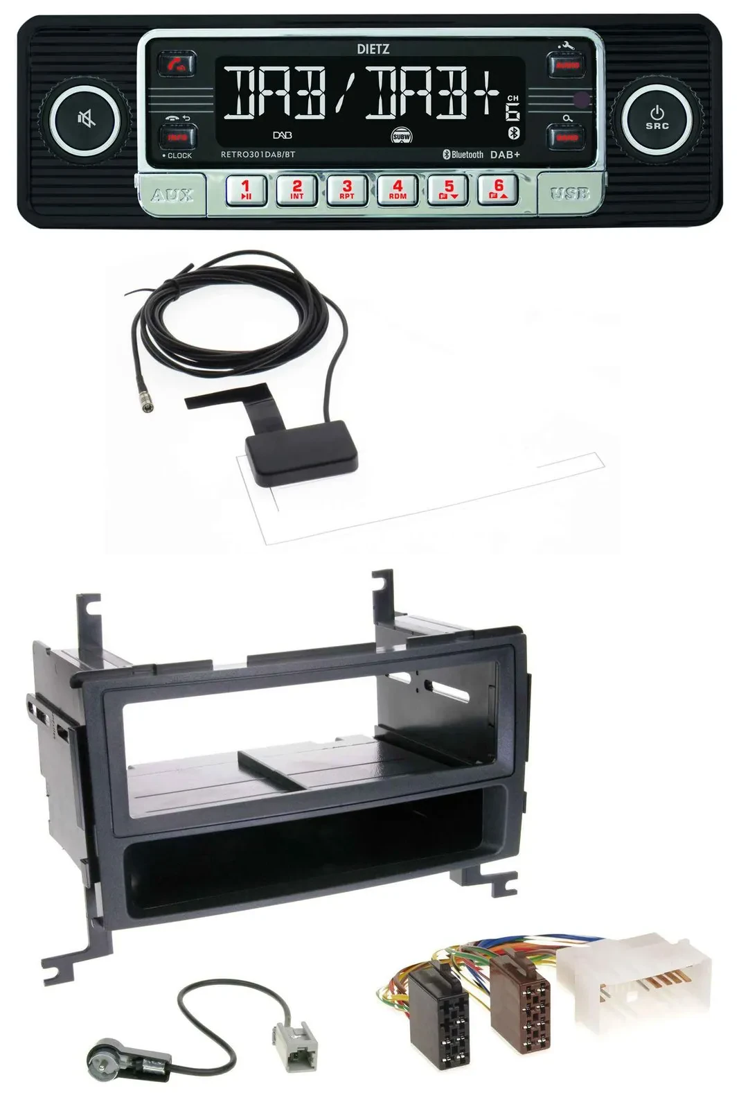 Dietz DAB Bluetooth USB MP3 Autoradio für Hyundai Santa Fe (2007-2012)