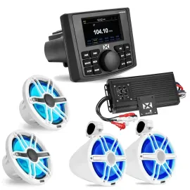 Аудиосистема для морского применения NVX VMPS35/MVSP8/MVPA4/MVTSP8W (набор, MVTSP8W x2)