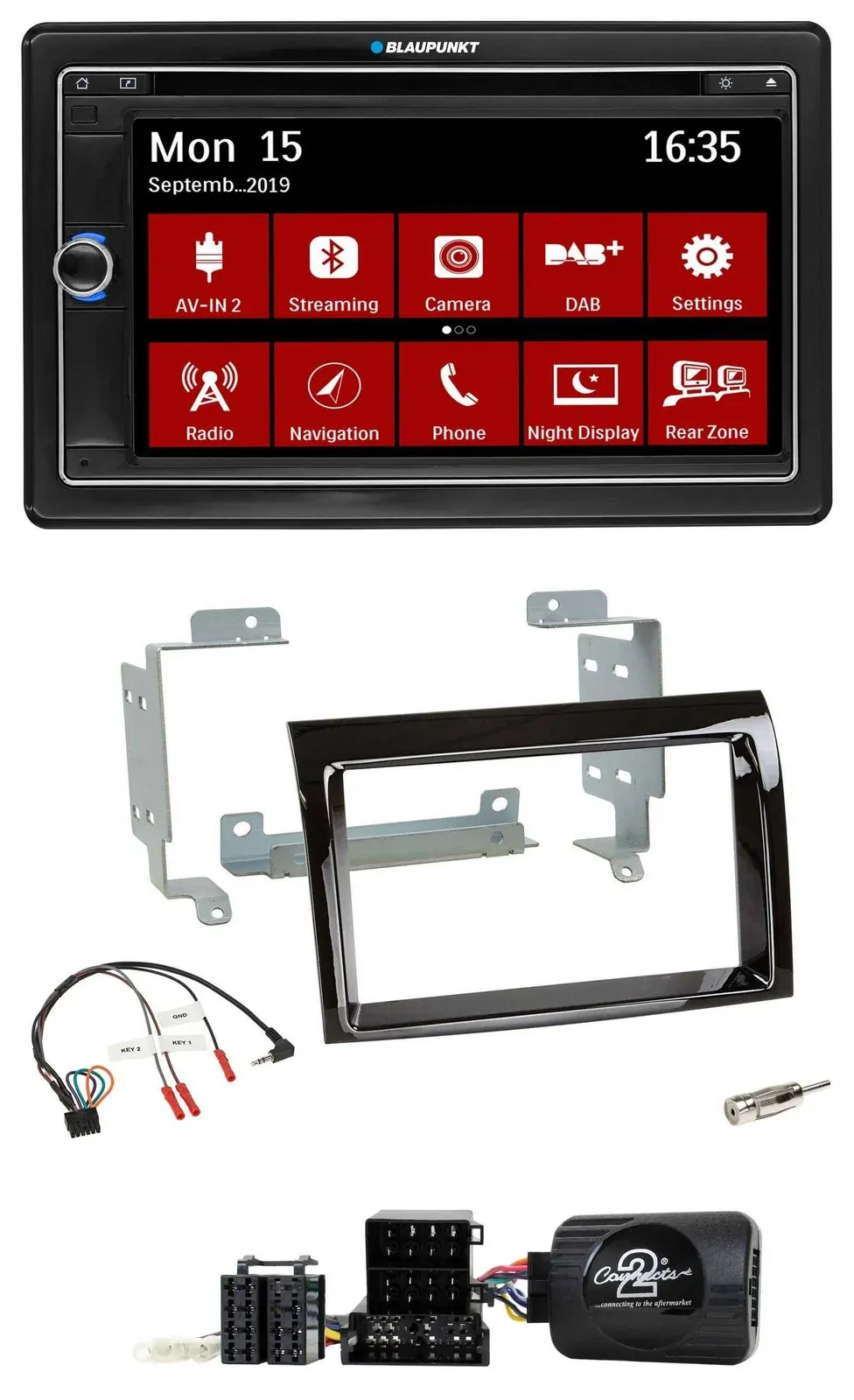 Blaupunkt 2DIN USB DAB Lenkrad Bluetooth TMC Navigation für Fiat Ducato 2006-200