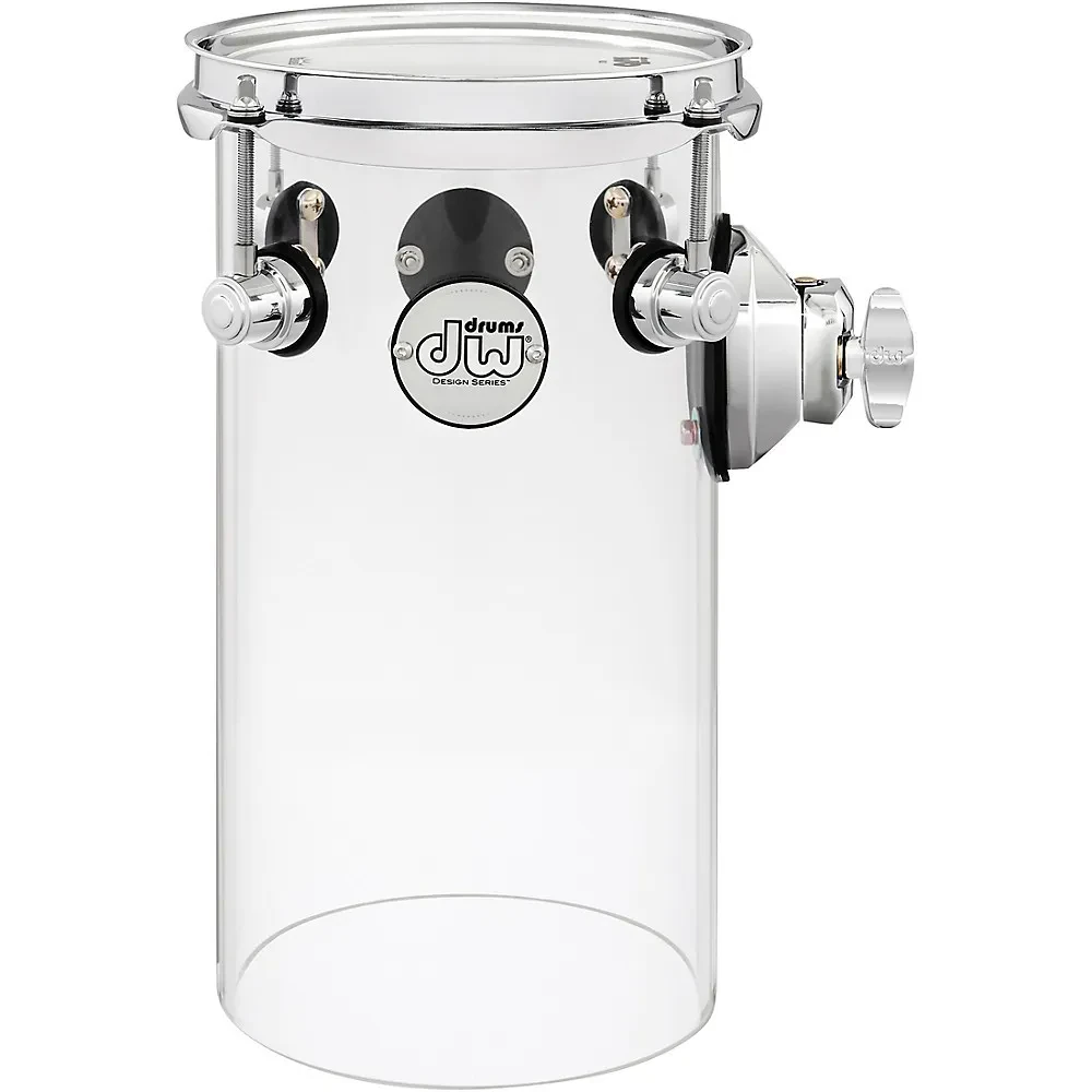 DW Design Series Rata Toms 6 x 12 in. Clear Acrylic