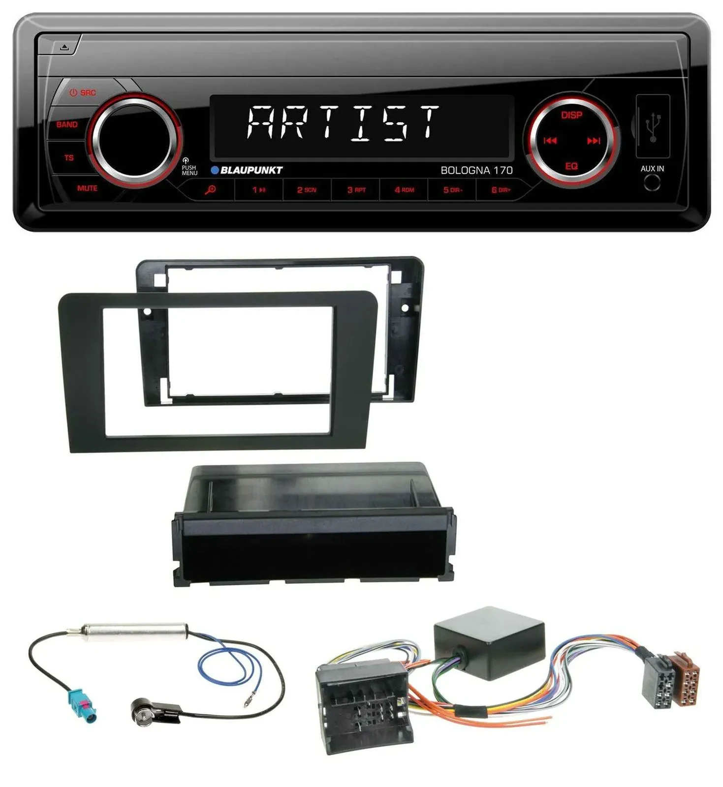 Blaupunkt SD USB 1DIN MP3 AUX Autoradio für Audi A3 8P 06-12 Symphony Infinity A
