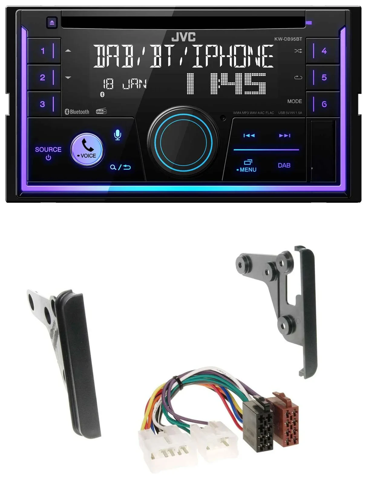 JVC MP3 USB 2DIN DAB Bluetooth CD Autoradio für Toyota Tundra Celica FJ