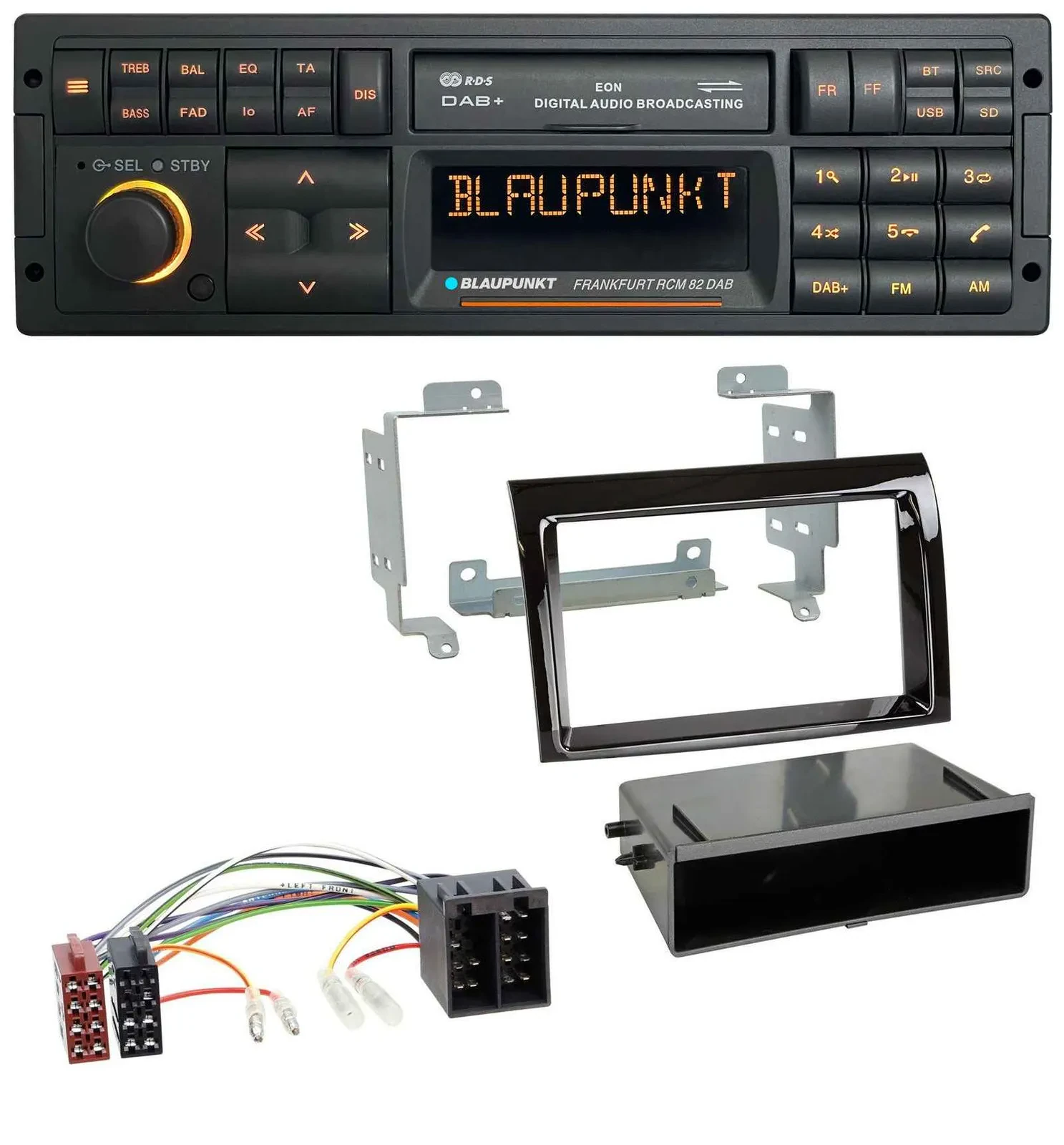 Автомагнитола Blaupunkt USB DAB SD MP3 Bluetooth для Fiat Ducato (2006–2010) черный (piano black)