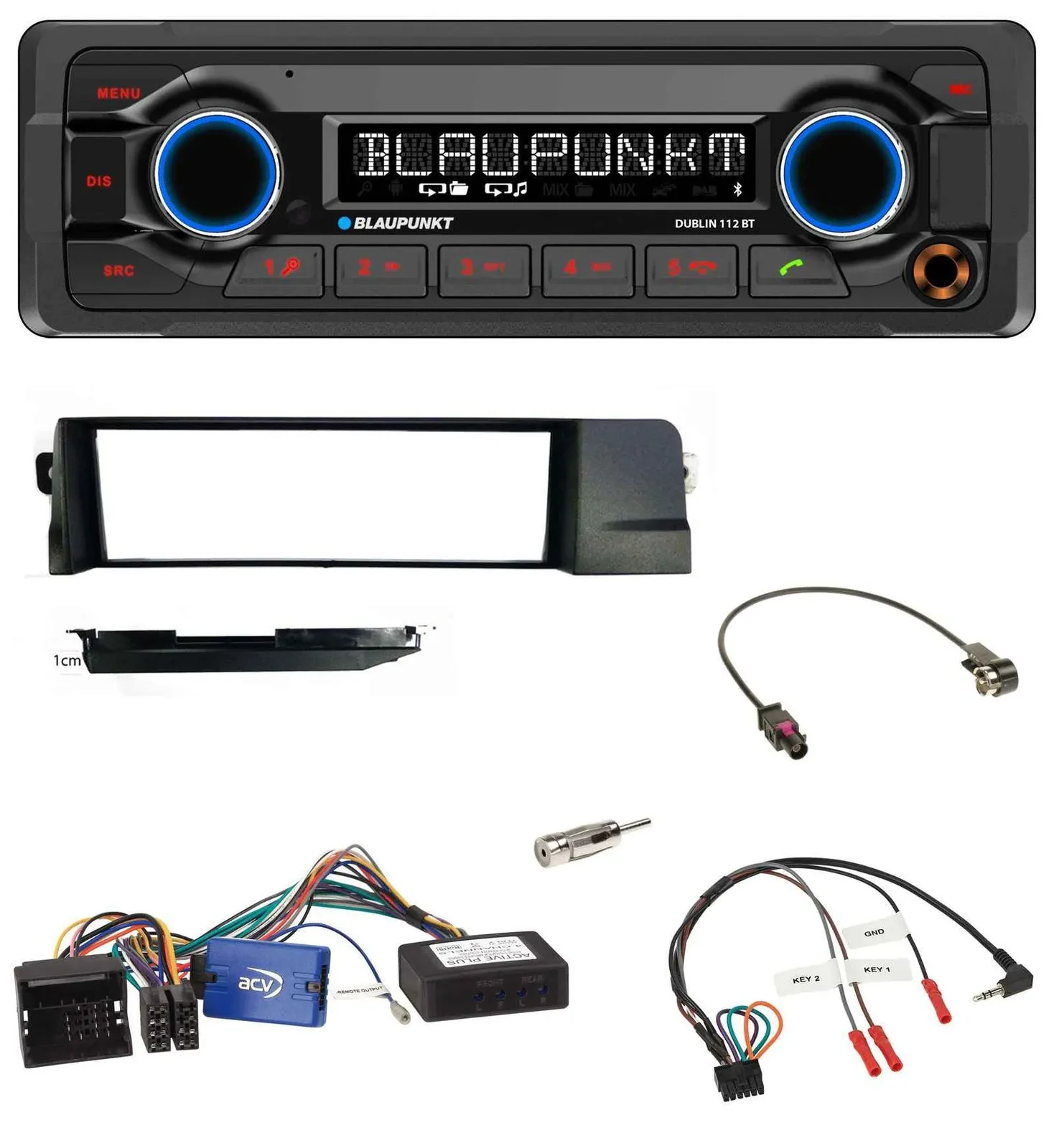 Blaupunkt MP3 Bluetooth USB Lenkrad Autoradio für BMW 3er 01-07 E46 schwarz HQ
