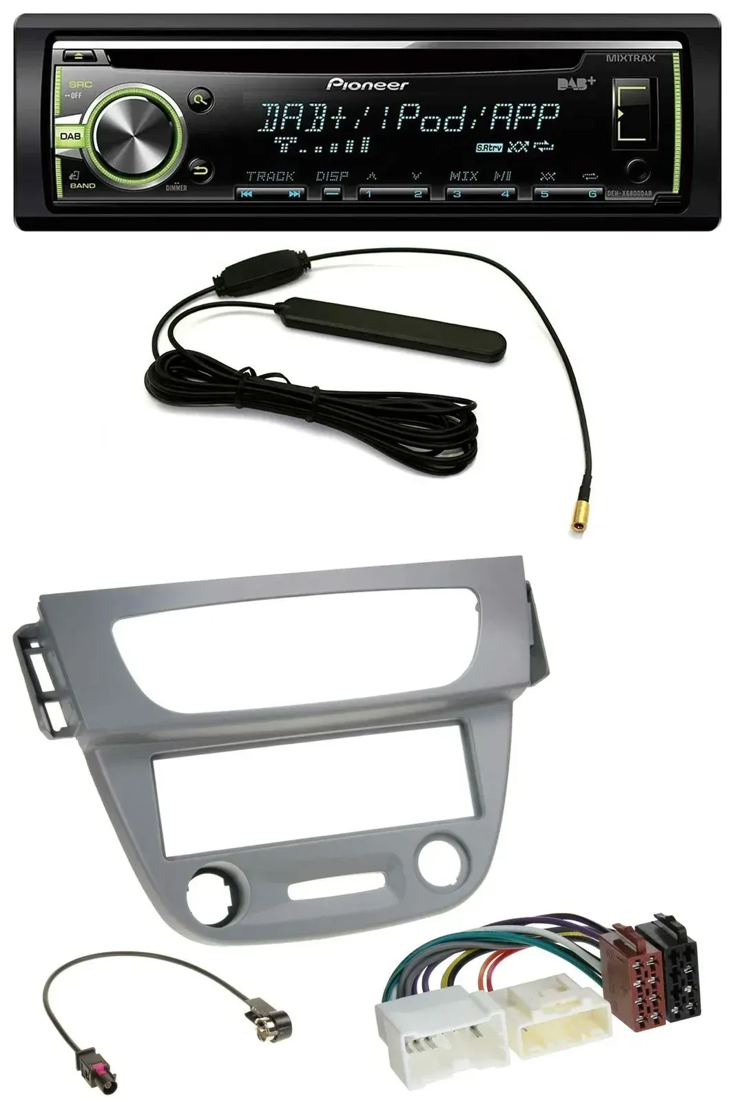 Автомагнитола Pioneer для Renault Megane 3 (2012–2014), MP3, USB, CD, DAB, AUX, серый