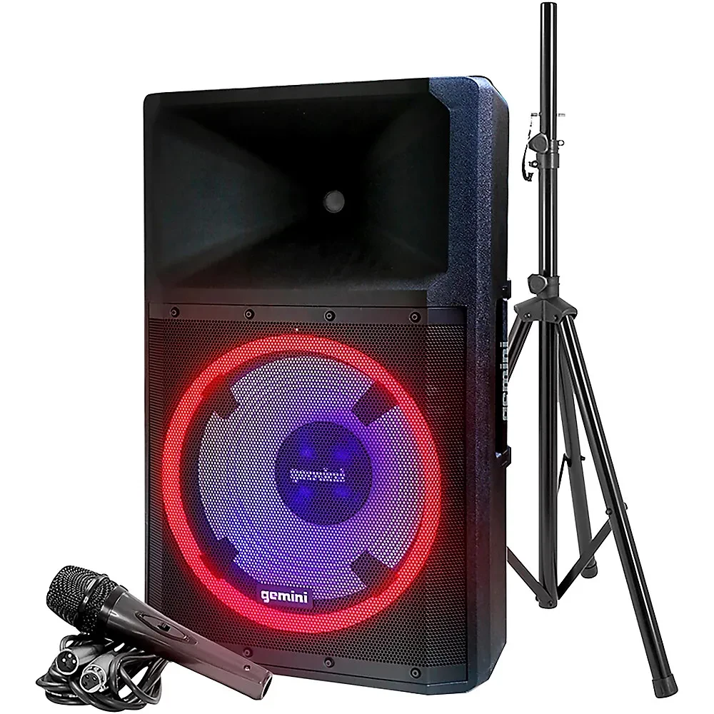 Б/У Активная акустическая система для вечеринок Gemini GSP-L2200PK 15", Bluetooth, LED-подсветка